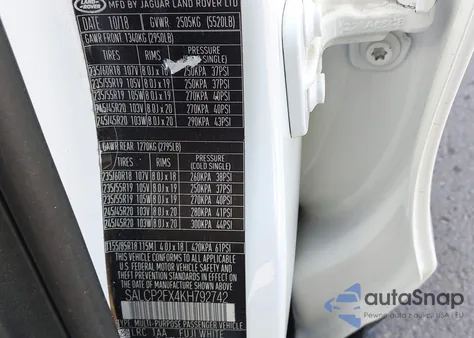 2019 Land Rover Discovery Sport Se z USA, uszkodzony, nr VIN SALCP2FX4KH792742